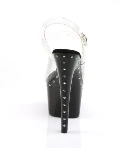 Pleaser Direct Adore 708LS Black With Rhinestone Platforms
