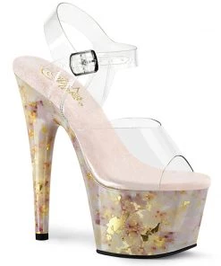 Pleaser ADORE 708MB Gold Vegan 7" - 7 1/2" Heel