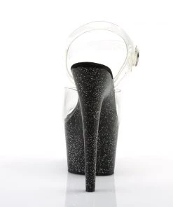 Pleaser Direct Larger Size Shoes Adore 708MG Black Glitter Platforms 8 Pleaser Direct Larger Size Shoes Adore 708MG Black Glitter Platforms