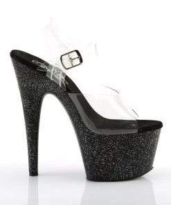 Pleaser Direct Larger Size Shoes Adore 708MG Black Glitter Platforms 9 Pleaser Direct Larger Size Shoes Adore 708MG Black Glitter Platforms
