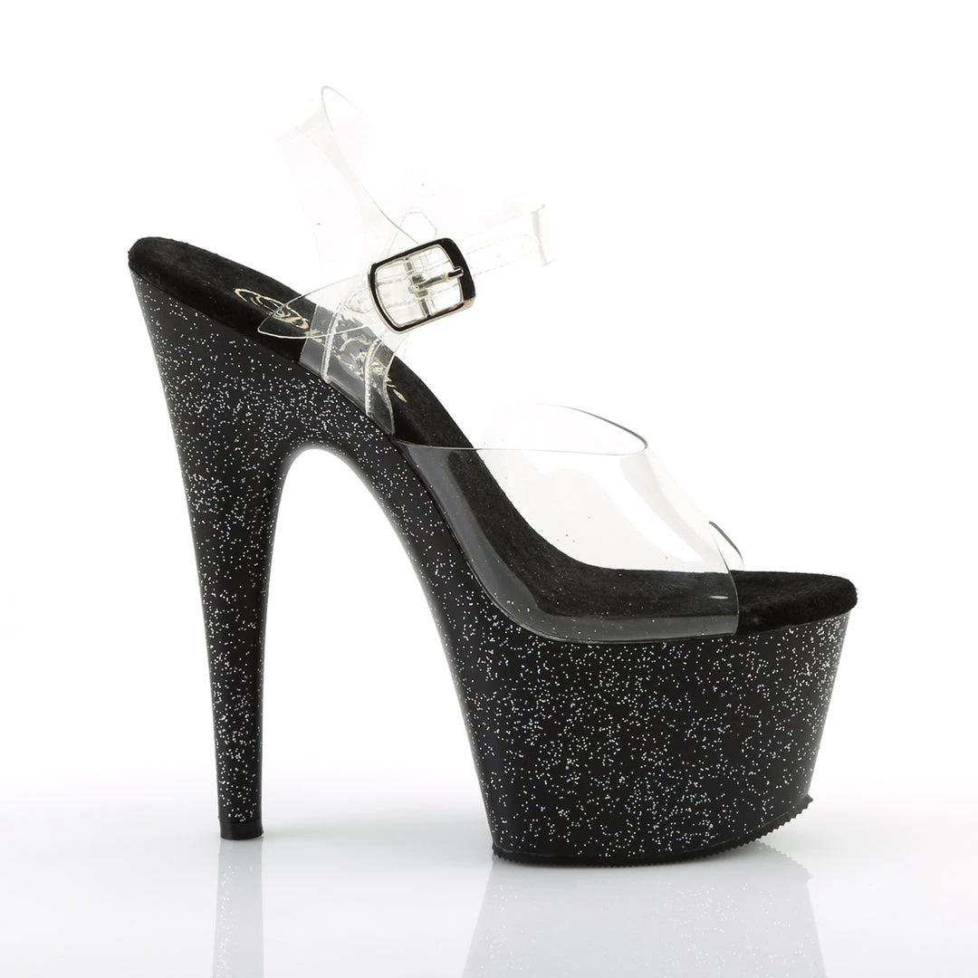 Pleaser Direct Larger Size Shoes Adore 708MG Black Glitter Platforms 5 Pleaser Direct Larger Size Shoes Adore 708MG Black Glitter Platforms