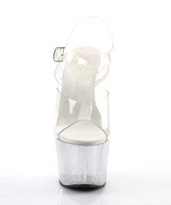 Pleaser Direct Larger Size Shoes Adore 708MG Multi Coloured Glitter Platforms