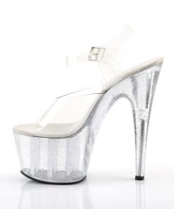 Pleaser Direct Larger Size Shoes Adore 708MG Multi Coloured Glitter Platforms