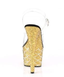 Pleaser Larger Size Shoes ADORE 708MSLG Gold Vegan 7