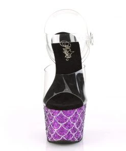 Pleaser ADORE 708MSLG Purple Vegan 7" - 7 1/2" Heel