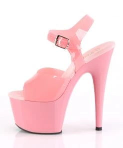 Pleaser Direct Larger Size Shoes Adore 708N Baby Pink TPU Vegan Platform Heels