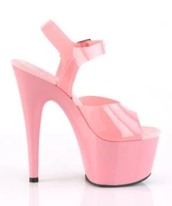 Pleaser Direct Larger Size Shoes Adore 708N Baby Pink TPU Vegan Platform Heels
