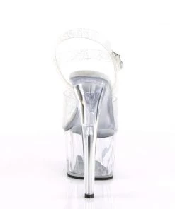 Pleaser Direct Adore 708NCK Clear With Crackle Print Platform Platform Shoes 8 Pleaser Direct Adore 708NCK Clear With Crackle Print Platform Platform Shoes