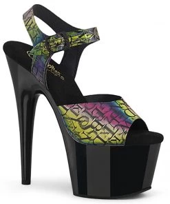 Pleaser New Arrivals ADORE 708N LTP Green / Purple Vegan 7" - 7 1/2" Heel