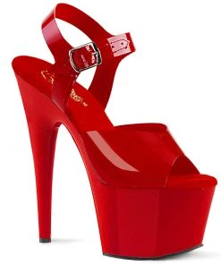 Pleaser Direct Adore 708N Red TPU Vegan Platform Heels Larger Size Shoes