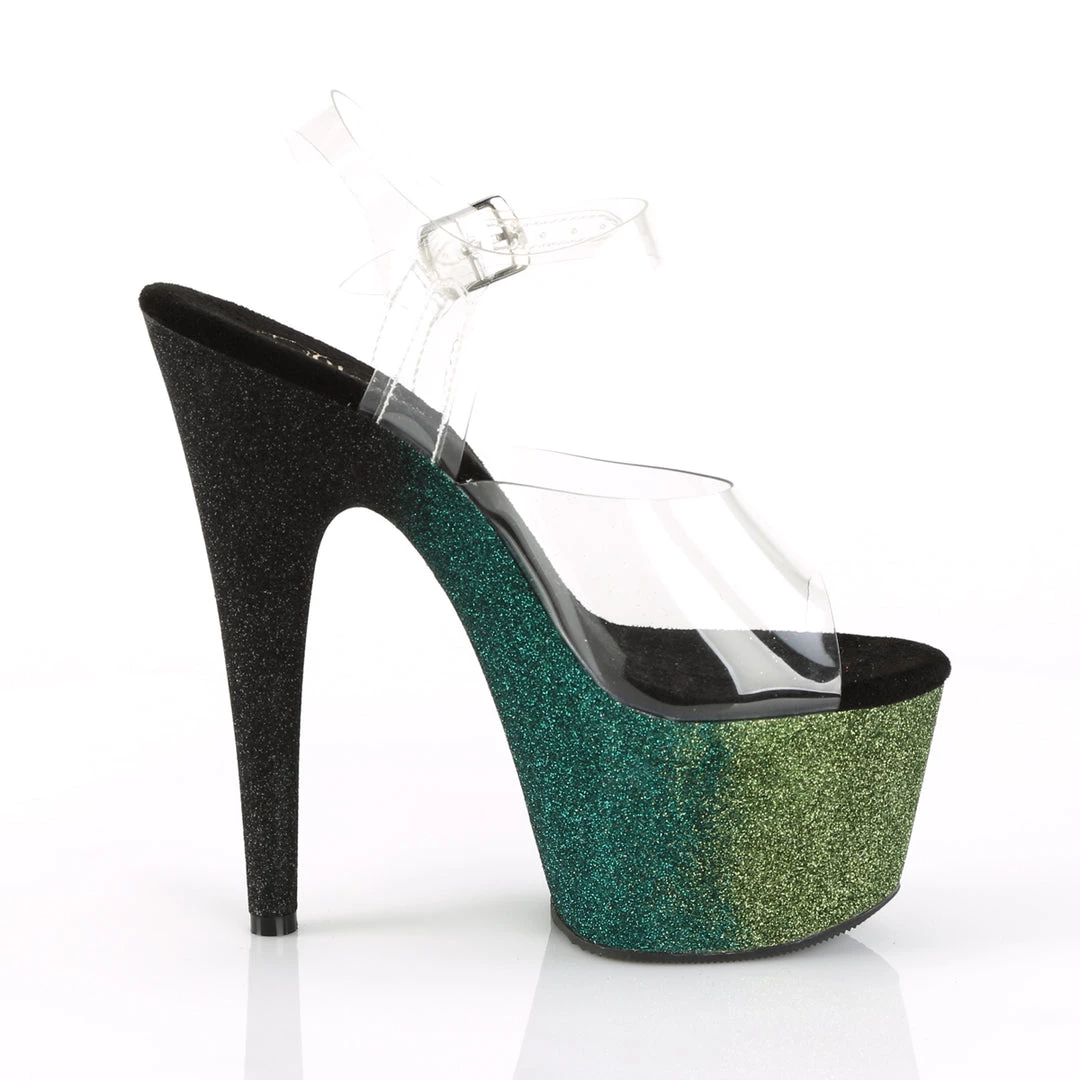Pleaser Direct Adore 708OMB Emerald Ombre Platforms 5 Pleaser Direct Adore 708OMB Emerald Ombre Platforms