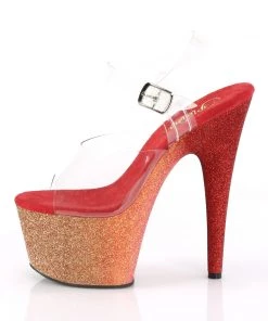 Pleaser Direct Larger Size Shoes Adore 708OMB Red Ombre Platforms