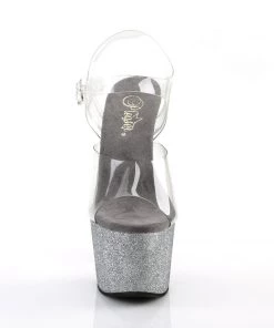 Pleaser Direct Adore 708OMB Silver Ombre Platforms Larger Size Shoes