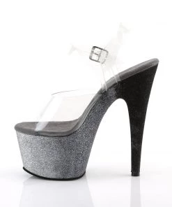 Pleaser Direct Adore 708OMB Silver Ombre Platforms Larger Size Shoes