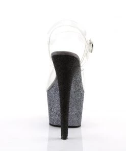 Pleaser Direct Adore 708OMB Silver Ombre Platforms Larger Size Shoes