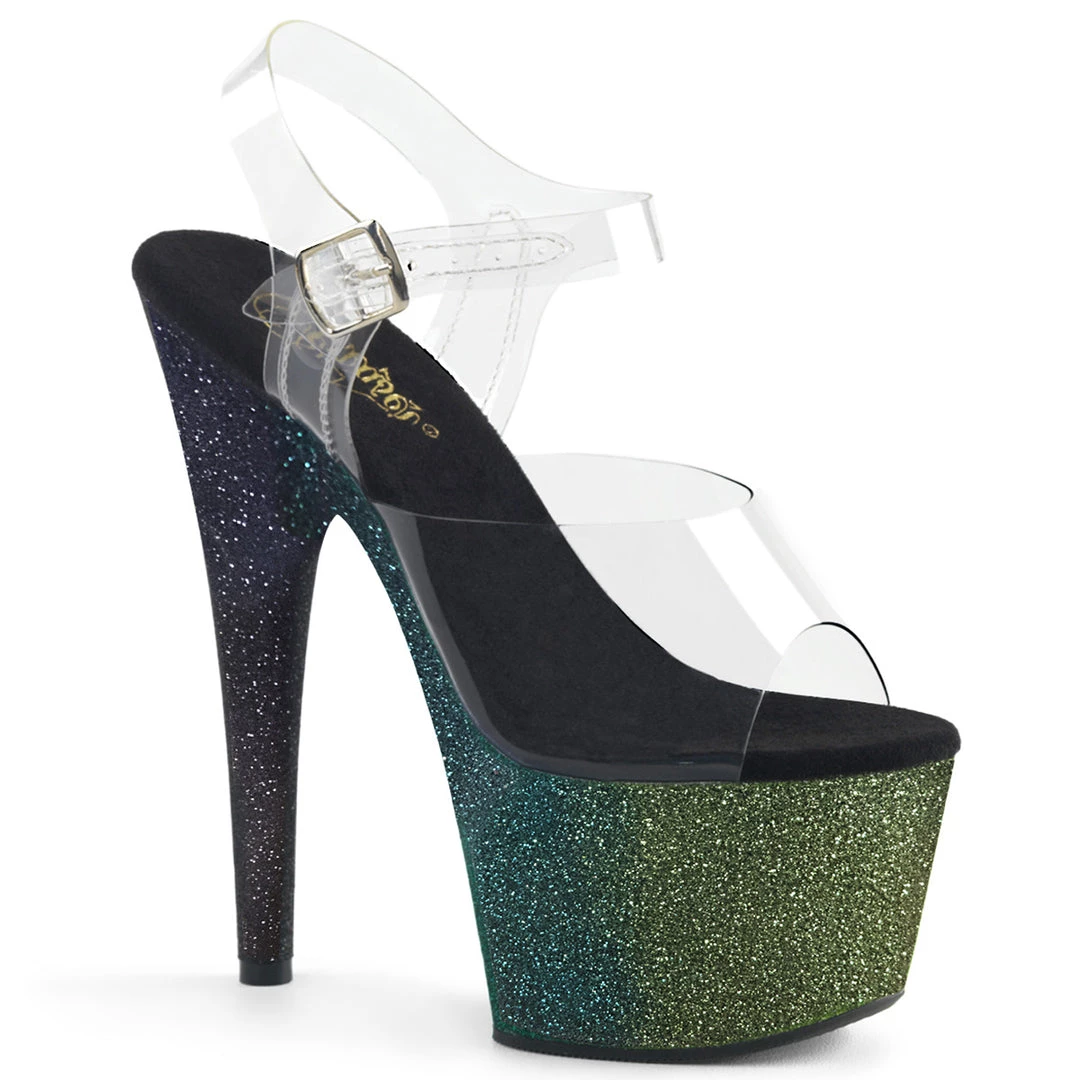 Pleaser Direct Adore 708OMB Emerald Ombre Platforms 1 Pleaser Direct Adore 708OMB Emerald Ombre Platforms