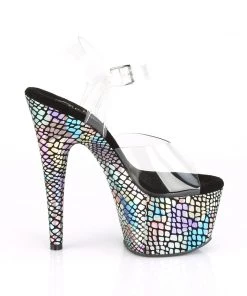 Pleaser Direct Platform Shoes Adore 708SP Holographic Snake Skin Platforms