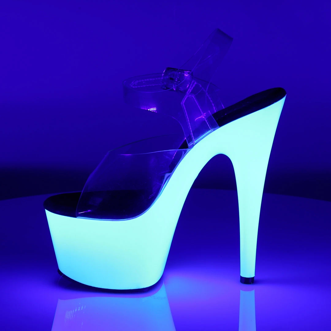 Pleaser Direct Adore 708UV Neon White Platforms 3 Pleaser Direct Adore 708UV Neon White Platforms