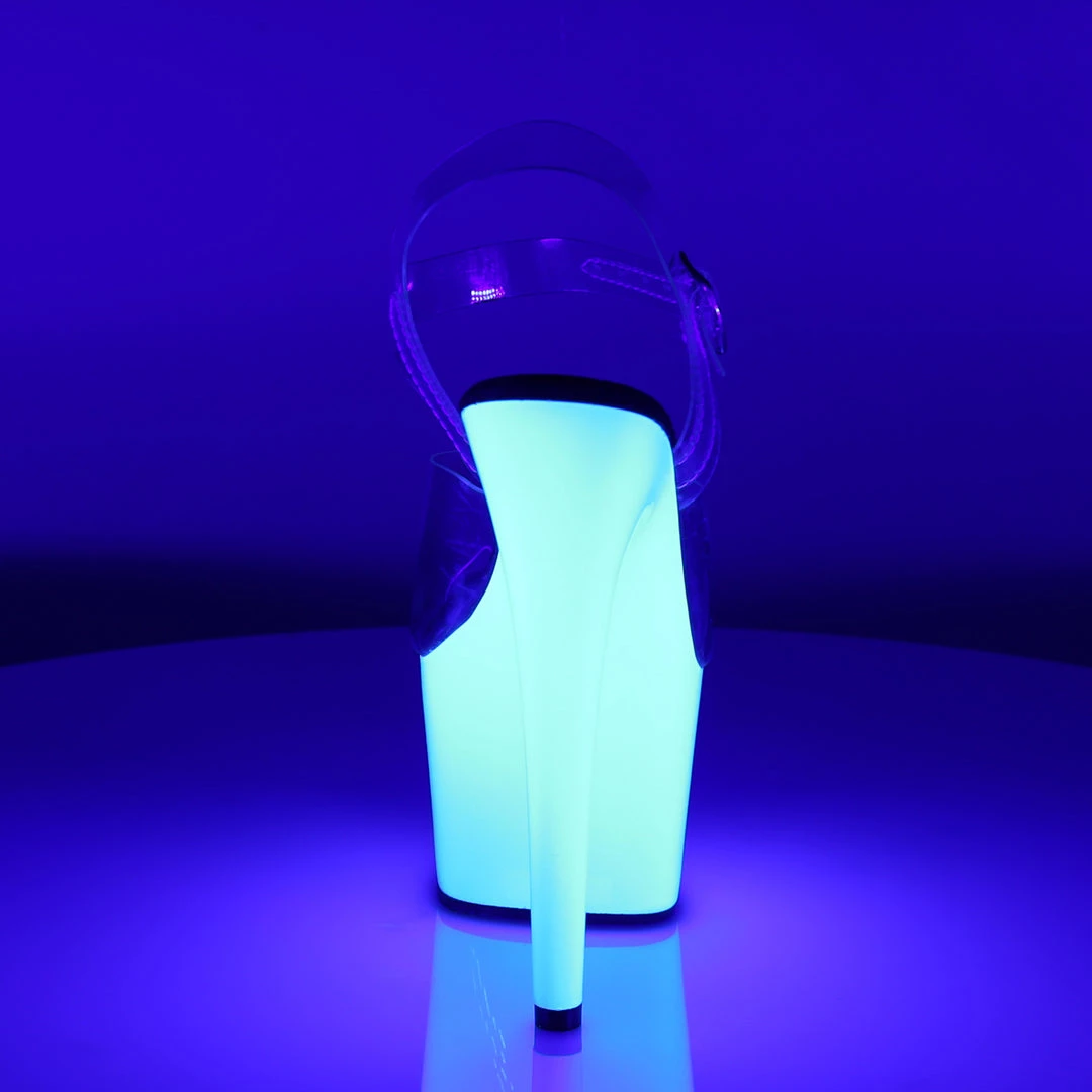 Pleaser Direct Adore 708UV Neon White Platforms 4 Pleaser Direct Adore 708UV Neon White Platforms