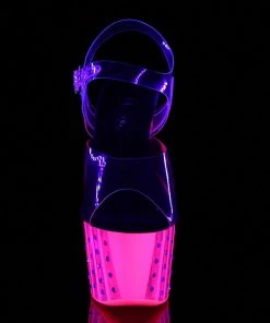 Pleaser Larger Size Shoes ADORE 708VLRS Pink Vegan 7" - 7 1/2" Heel