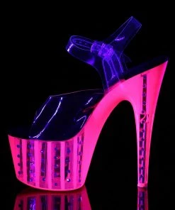 Pleaser Larger Size Shoes ADORE 708VLRS Pink Vegan 7