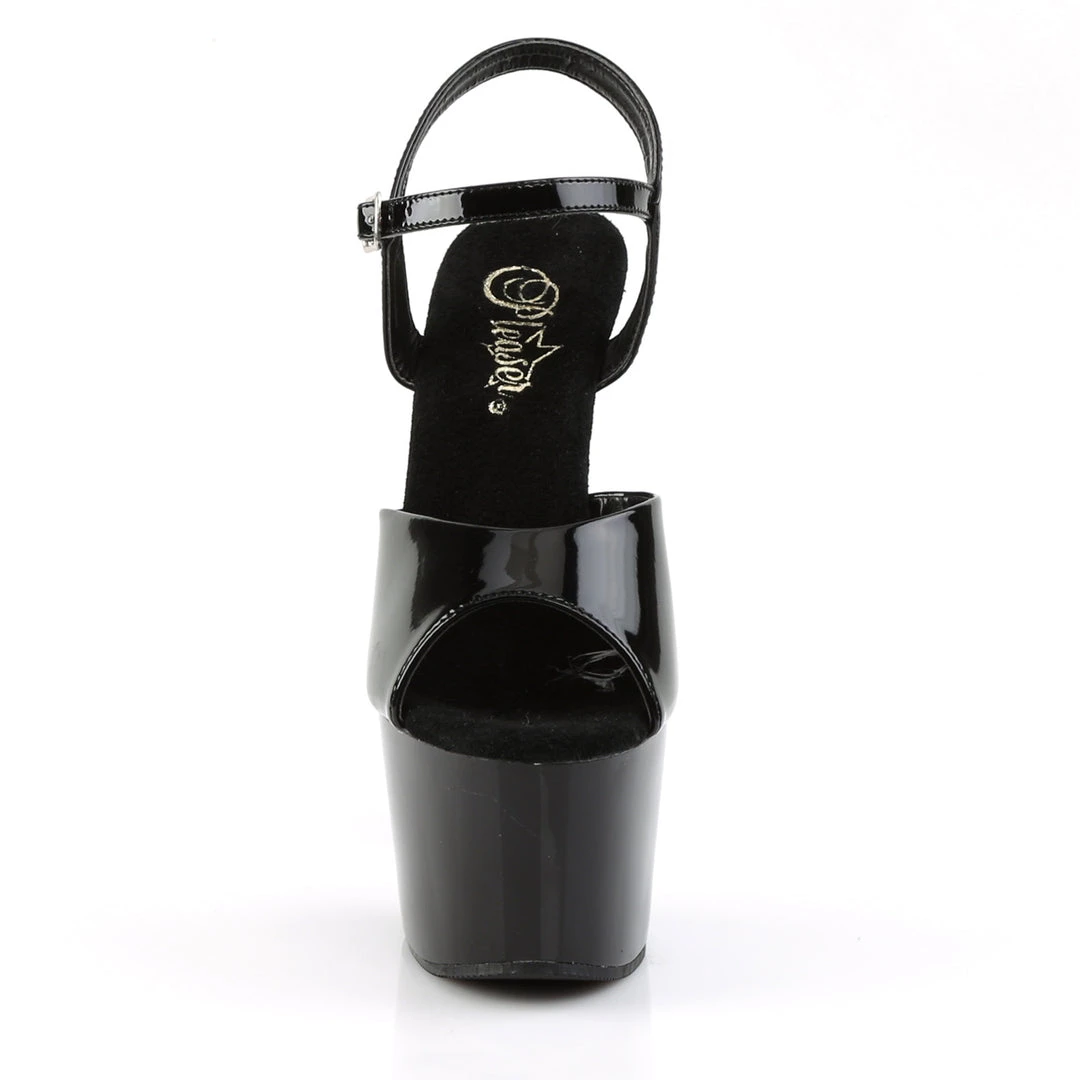 Pleaser Direct Adore 709 Black Patent Platform Heels 2 Pleaser Direct Adore 709 Black Patent Platform Heels