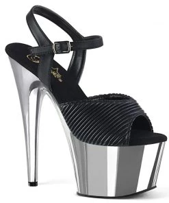 Pleaser ADORE 709 Black Vegan 7" - 7 1/2" Heel