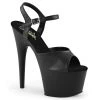 Pleaser Direct Adore 709 Black Faux Leather Platform Heels Larger Size Shoes