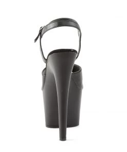 Pleaser Direct Adore 709 Black Faux Leather Platform Heels Larger Size Shoes