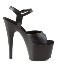 Pleaser Direct Adore 709 Black Faux Leather Platform Heels Larger Size Shoes