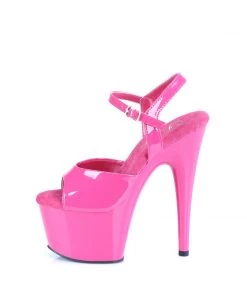 Pleaser Larger Size Shoes ADORE 709 Pink Vegan 7" - 7 1/2" Heel 7 Pleaser Larger Size Shoes ADORE 709 Pink Vegan 7