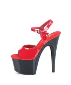 Pleaser ADORE 709 Red / Black Vegan 7