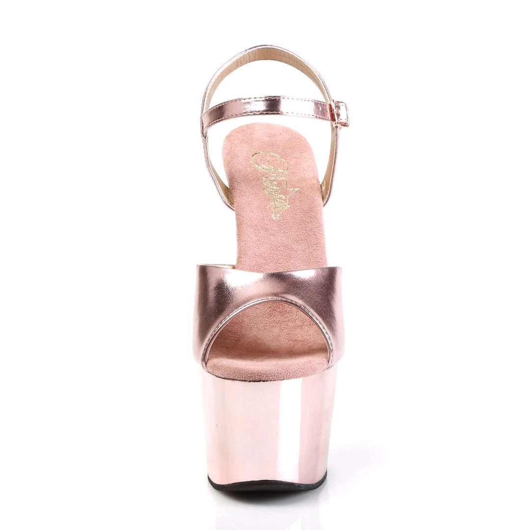 Pleaser Direct Larger Size Shoes Adore 709 Rose Gold Vegan Platform Heels 2 Pleaser Direct Larger Size Shoes Adore 709 Rose Gold Vegan Platform Heels