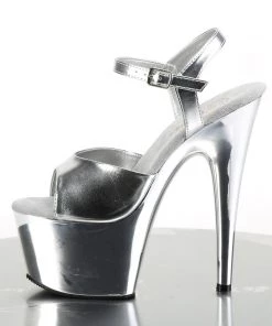 Pleaser Direct Larger Size Shoes Adore 709 Silver Vegan Platforms 7 Pleaser Direct Larger Size Shoes Adore 709 Silver Vegan Platforms