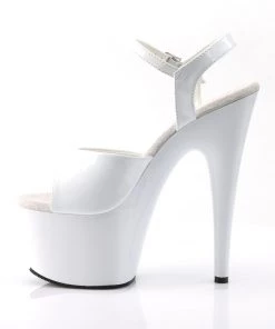Pleaser Direct Adore 709 White Patent Platform Heels