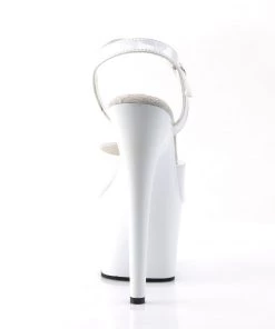Pleaser Direct Adore 709 White Patent Platform Heels