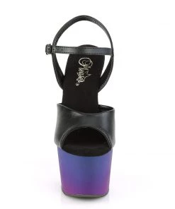 Pleaser Direct Platform Shoes Adore 709BP Black Matte Ombre Platforms