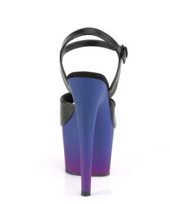 Pleaser Direct Platform Shoes Adore 709BP Black Matte Ombre Platforms