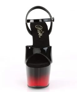 Pleaser Direct Larger Size Shoes Adore 709BR-H Black And Red Platforms