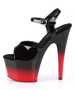 Pleaser Direct Larger Size Shoes Adore 709BR-H Black And Red Platforms 7 Pleaser Direct Larger Size Shoes Adore 709BR-H Black And Red Platforms