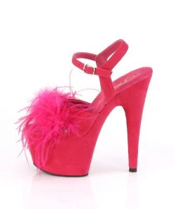 Pleaser Direct Adore 709F Hot Pink Marabou Feather Platform Heels Platform Shoes