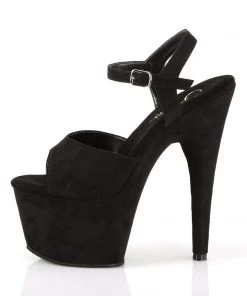 Pleaser Direct Adore 709FS Black Faux Suede Platforms Platform Shoes