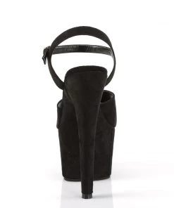 Pleaser Direct Adore 709FS Black Faux Suede Platforms Platform Shoes