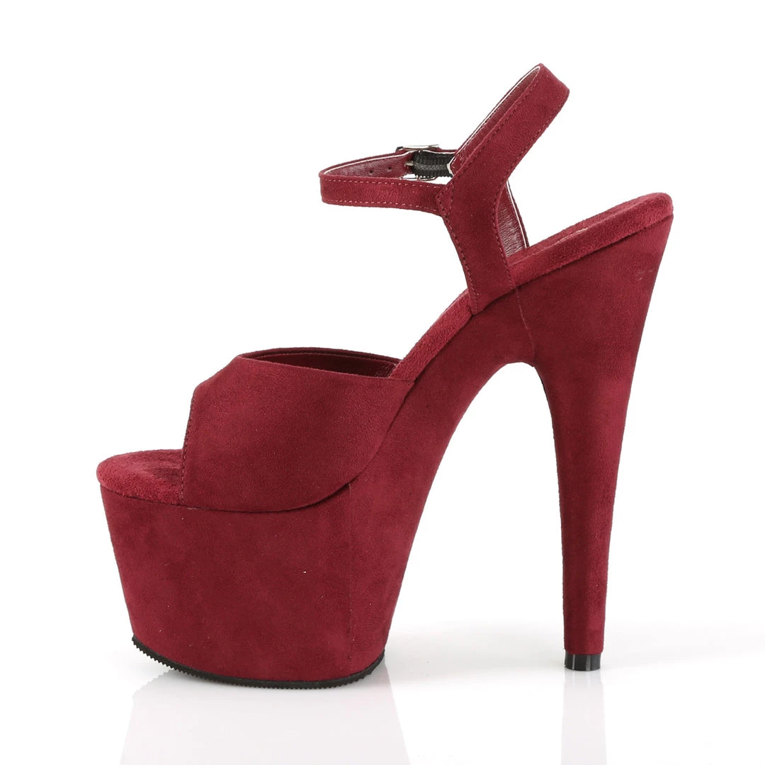 Pleaser Direct Adore 709FS Burgundy Faux Suede Vegan Platform Heels Platform Shoes 3 Pleaser Direct Adore 709FS Burgundy Faux Suede Vegan Platform Heels Platform Shoes