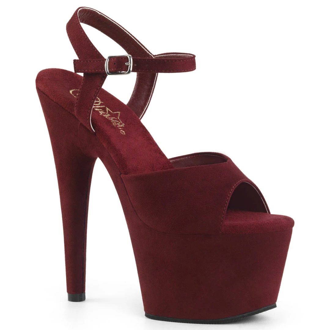 Pleaser Direct Adore 709FS Burgundy Faux Suede Vegan Platform Heels Platform Shoes 1 Pleaser Direct Adore 709FS Burgundy Faux Suede Vegan Platform Heels Platform Shoes