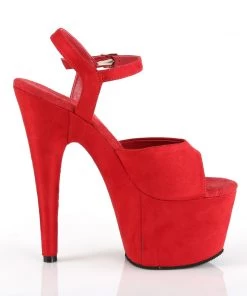 Pleaser Direct Adore 709FS Red Faux Suede Platforms 9 Pleaser Direct Adore 709FS Red Faux Suede Platforms