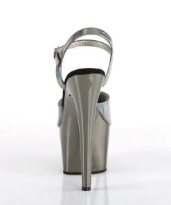 Pleaser Direct Adore 709HGCH Pewter Hologram And Chrome Platforms