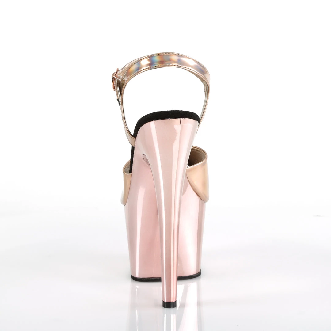 Pleaser Direct Larger Size Shoes Adore 709HGCH Rose Gold Hologram And Chrome Platforms 4 Pleaser Direct Larger Size Shoes Adore 709HGCH Rose Gold Hologram And Chrome Platforms
