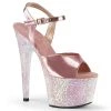 Pleaser Direct Adore 709LG Rose Gold & Opal Glitter Platforms