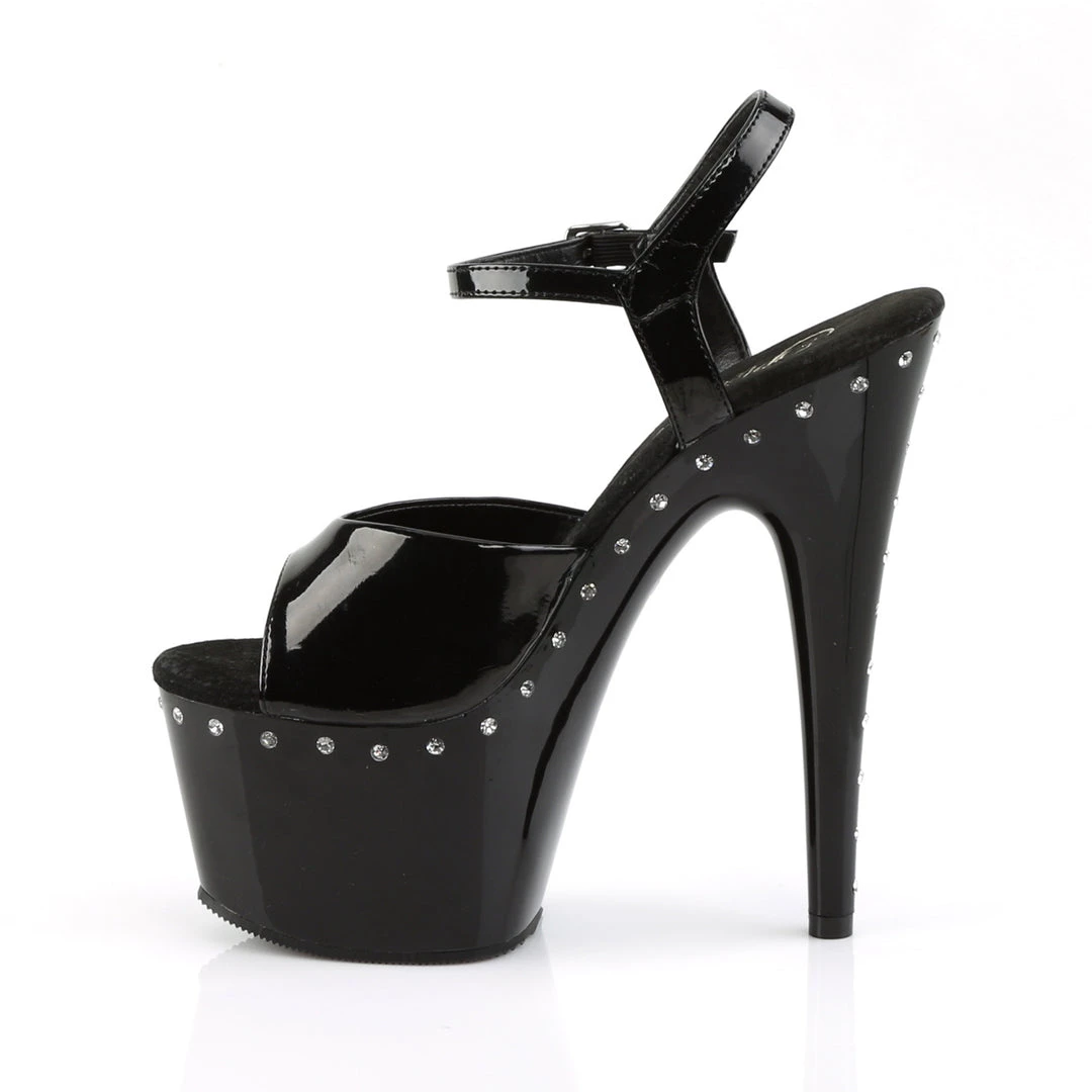 Pleaser Direct Larger Size Shoes Adore 709LS Black With Rhinestone Platform 3 Pleaser Direct Larger Size Shoes Adore 709LS Black With Rhinestone Platform